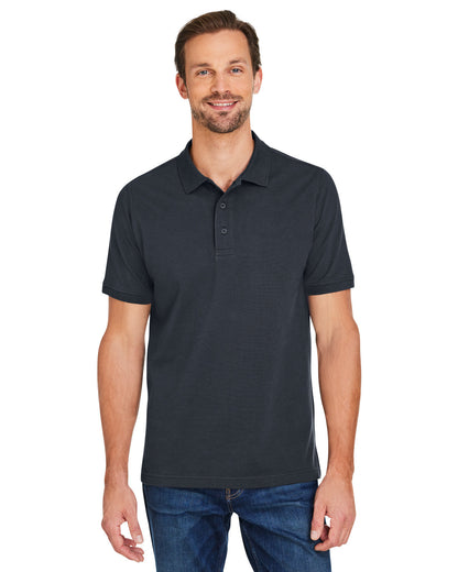 Harriton Men's Valiant Cotton Snag Protect Polo M205 #color_DARK CHARCOAL