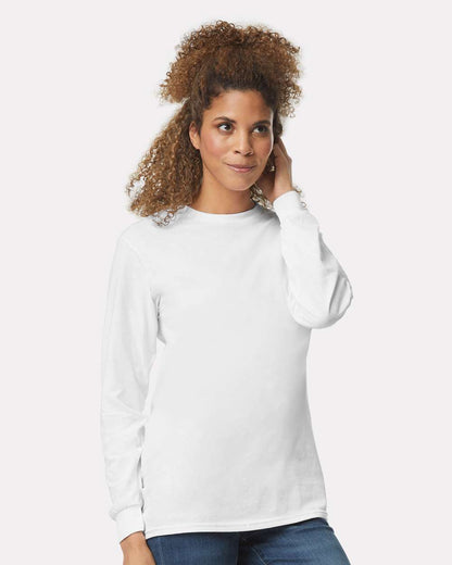 Gildan Ultra Cotton® Long Sleeve T-Shirt 2400 #colormdl_White