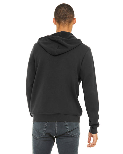 BELLA + CANVAS Unisex Sponge Fleece Full-Zip Hooded Sweatshirt 3739 #color_DARK GREY