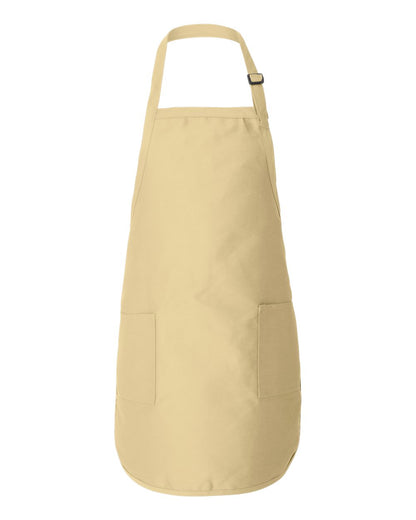 Q-Tees Full-Length Apron with Pockets Q4350 #color_Natural