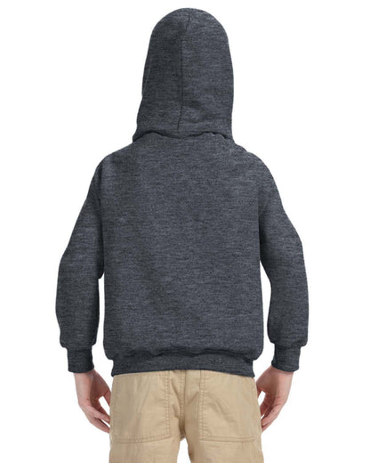 Gildan Youth Heavy Blend™ Hooded Sweatshirt G185B #color_DARK HEATHER