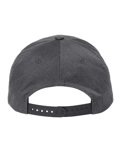 YP Classics CVC Snapback Cap 6389 #color_Dark Heather Grey