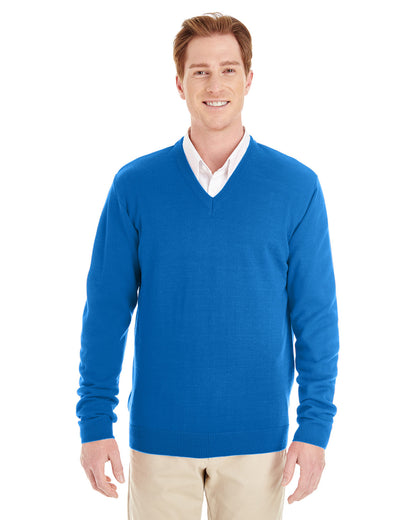 Harriton Men's Pilbloc™ V-Neck Sweater M420 #color_TRUE ROYAL