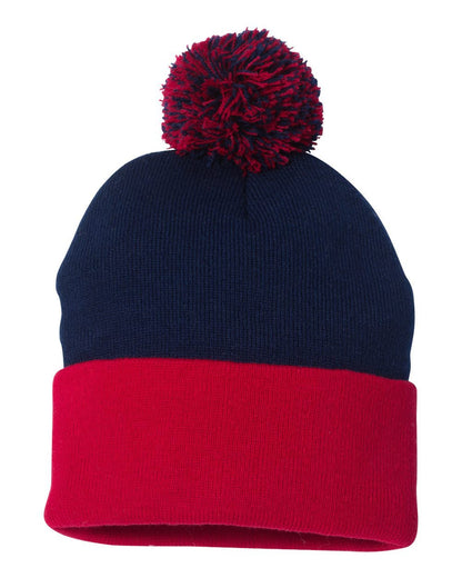 Sportsman 12" Pom-Pom Cuffed Beanie SP15 Sportsman 12&quot; Pom-Pom Cuffed Beanie SP15