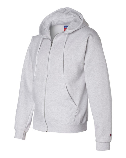 Champion Adult Powerblend® Full-Zip Hooded Sweatshirt S800 #color_Silver Grey
