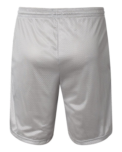 Champion Polyester Mesh 9" Shorts with Pockets S162 #color_Athletic Grey