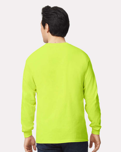 Gildan Ultra Cotton® Long Sleeve T-Shirt 2400 #colormdl_Safety Green