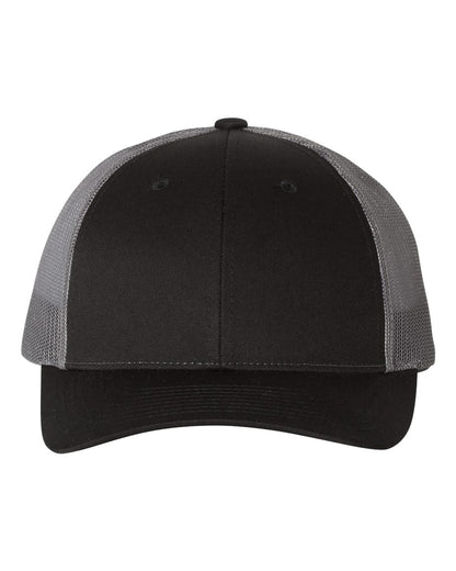 Richardson Low Pro Trucker Cap 115 #color_Black/ Charcoal