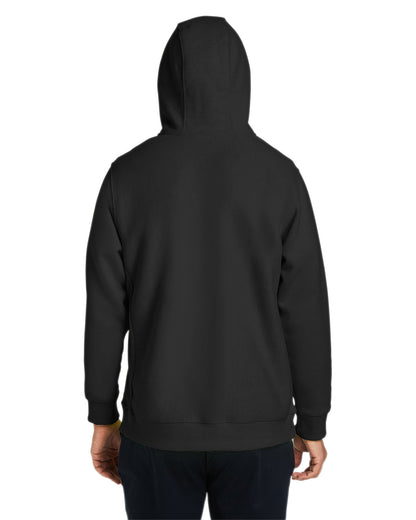 Team 365 Unisex Zone HydroSport™ Heavyweight Quarter-Zip Hooded Sweatshirt TT97 #color_BLACK