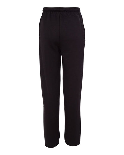 Champion Adult Powerblend® Open-Bottom Fleece Pant with Pockets P800 #color_Black