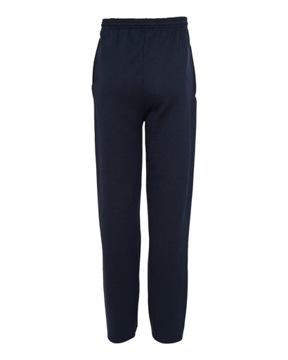 Champion Adult Powerblend® Open-Bottom Fleece Pant with Pockets P800 #color_Navy