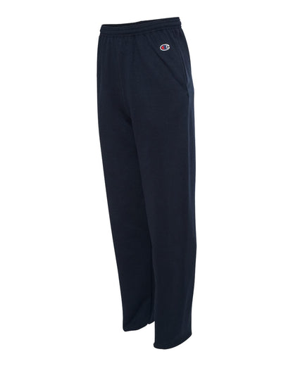 Champion Adult Powerblend® Open-Bottom Fleece Pant with Pockets P800 #color_Navy