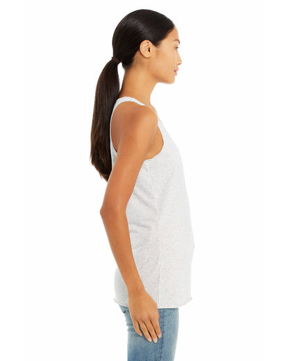 BELLA + CANVAS Ladies' Triblend Racerback Tank 8430 #color_WHT FLCK TRIBLND