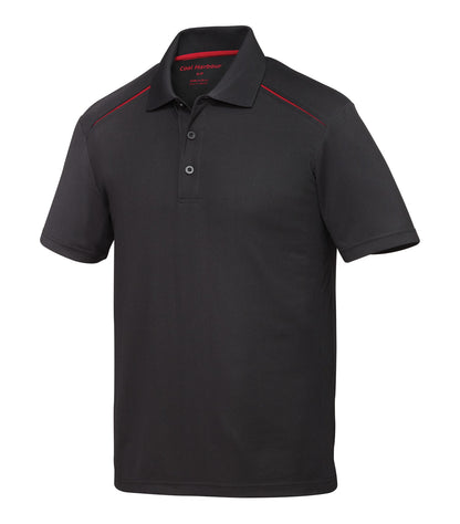 Coal Harbour Snag Resist Co Inset Polo S4002 #color_Black/Red