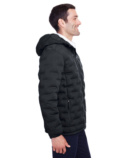 North End Men's Loft Puffer Jacket NE708 #color_BLACK / CARBON