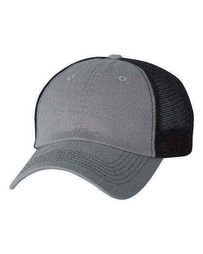 Sportsman Contrast-Stitch Mesh-Back Cap 3100 #color_Grey/ Black