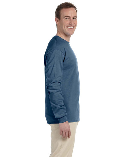 Gildan Adult Ultra Cotton® Long-Sleeve T-Shirt G240 #color_INDIGO BLUE