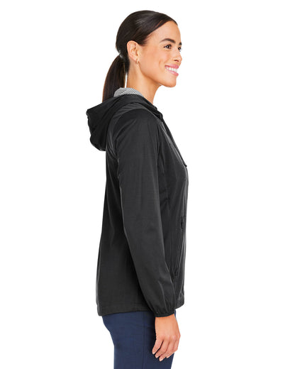 North End Ladies' Network Lightweight Jacket NE75W #color_BLACK HEATHER