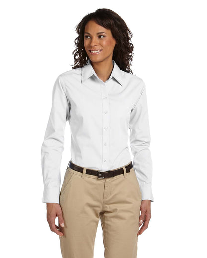 Harriton Ladies' Essential Poplin M510W #color_WHITE