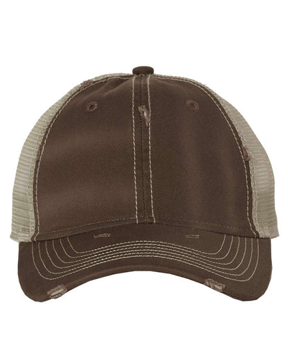 Sportsman Bounty Dirty-Washed Mesh-Back Cap 3150 #color_Fatigue/ Khaki
