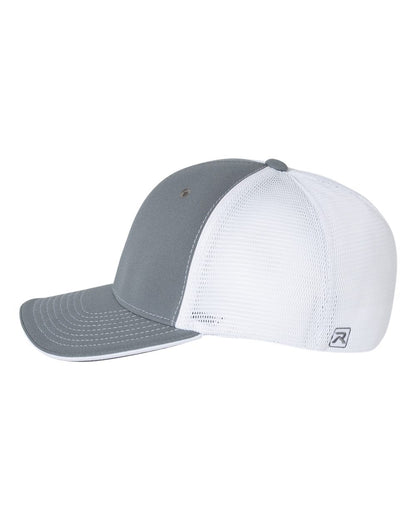 Richardson Pulse Sportmesh R-Flex Cap 172 #color_Charcoal/ White Split