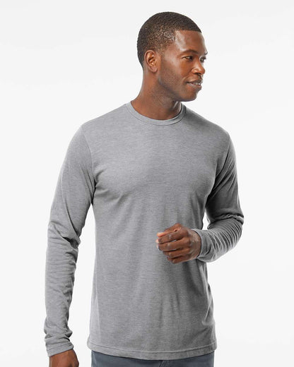 M&O Poly-Blend Long Sleeve T-Shirt 3520 #colormdl_Heather Grey