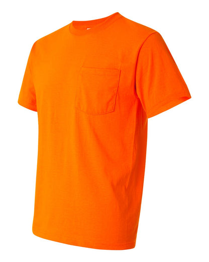 JERZEES Dri-Power® 50/50 Pocket T-Shirt 29MPR #color_Safety Orange
