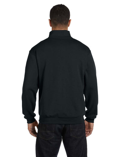 JERZEES Adult 8 oz. NuBlend® Quarter-Zip Cadet Collar Sweatshirt 995M #color_BLACK