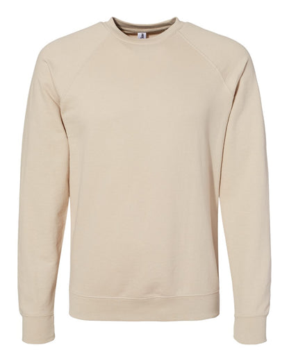 Independent Trading Co. Icon Lightweight Loopback Terry Crewneck Sweatshirt SS1000C #color_Sand