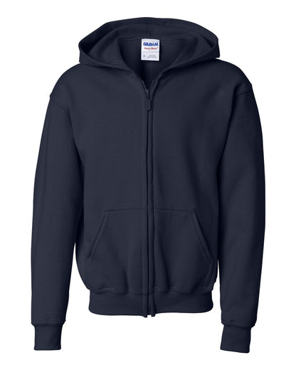 Gildan Heavy Blend™ Youth Full-Zip Hooded Sweatshirt 18600B #color_Navy