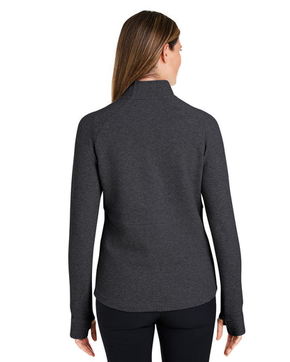 North End Ladies' Spirit Textured Quarter-Zip NE725W #color_BLACK HEATHER