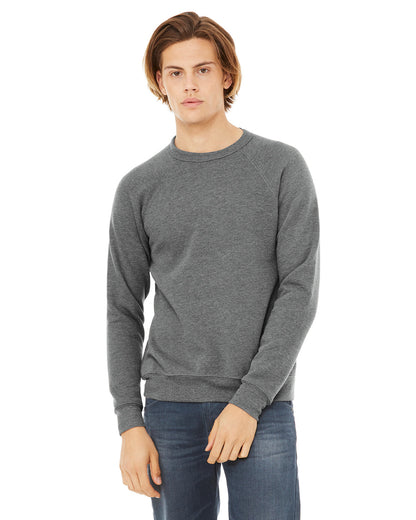BELLA + CANVAS Unisex Sponge Fleece Crewneck Sweatshirt 3901 #color_DEEP HEATHER