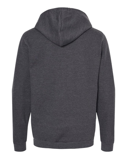 M&O Unisex Zipper Fleece Hoodie 3331 #color_Dark Heather