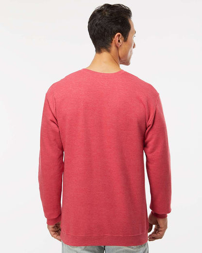 M&O Unisex Crewneck Fleece 3340 #colormdl_Heather Red