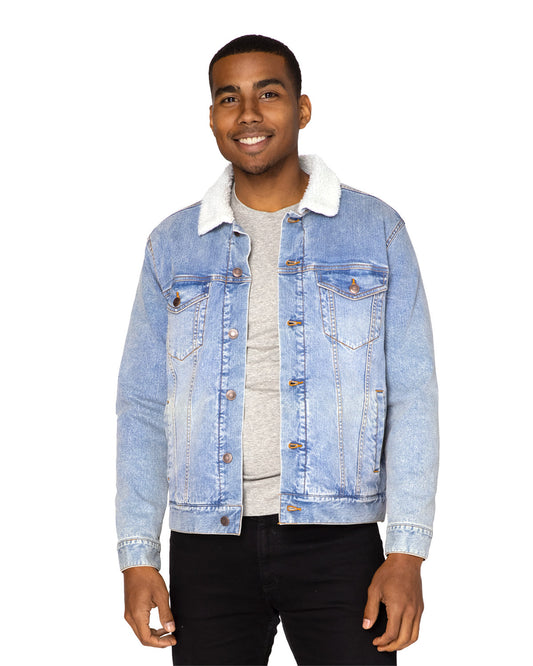 Threadfast Unisex Sherpa-Lined Denim Jacket 372J