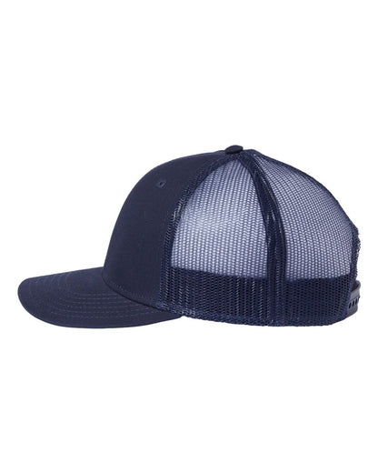 Atlantis Headwear Sustainable Recy Three Trucker Cap RETH #color_Navy/ Navy