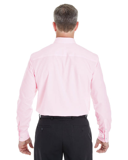 Devon & Jones Men's Crown Collection® Striped Woven Shirt DG534 #color_PINK / WHITE