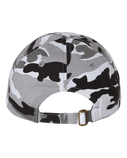 Valucap Adult Bio-Washed Classic Dad Hat VC300A #color_Grey Camo