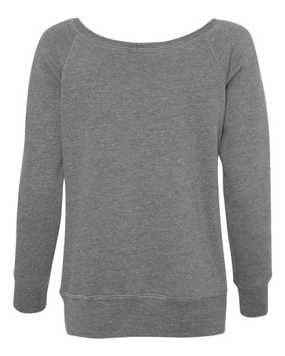 BELLA + CANVAS Ladies' Sponge Fleece Wide Neck Sweatshirt 7501 #color_Deep Heather