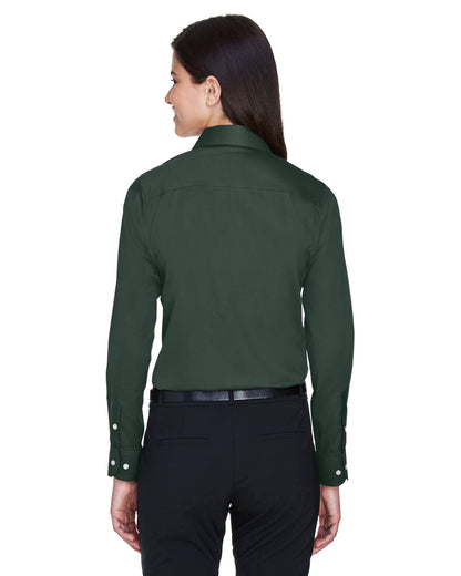 Devon & Jones Ladies' Crown Collection® Solid Stretch Twill Woven Shirt DG530W #color_FOREST