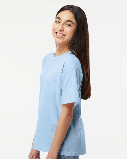 M&O Youth Gold Soft Touch T-Shirt 4850 #colormdl_Light Blue