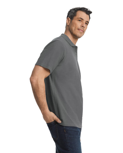 Gildan Men's Softstyle Double Pique Polo G648 #color_CHARCOAL