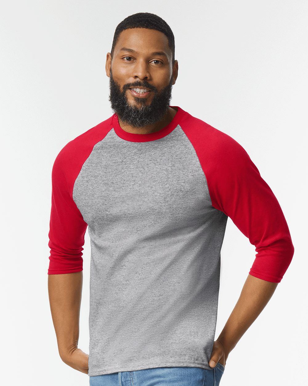 Gildan Heavy Cotton™ Raglan Three-Quarter Sleeve T-Shirt 5700