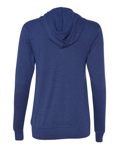 BELLA + CANVAS Unisex Triblend Full-Zip Lightweight Hoodie 3939 #color_Navy Triblend