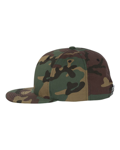 YP Classics Premium Flat Bill Snapback Cap 6089M #color_Green Camo