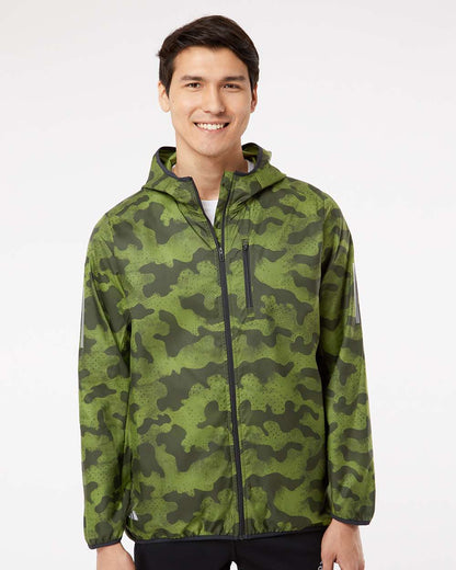 Adidas Hooded Full-Zip Windbreaker A524 #colormdl_Tech Olive/ Legend Earth