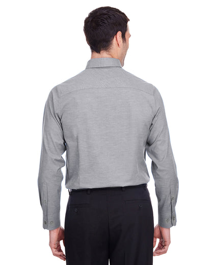 Devon & Jones Men's Crown Collection® Stretch Pinpoint Chambray Woven Shirt DG562 #color_GRAPHITE