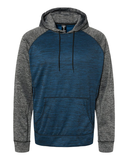 Burnside Performance Raglan Pullover Sweatshirt 8670 #color_Heather Navy/ Heather Charcoal