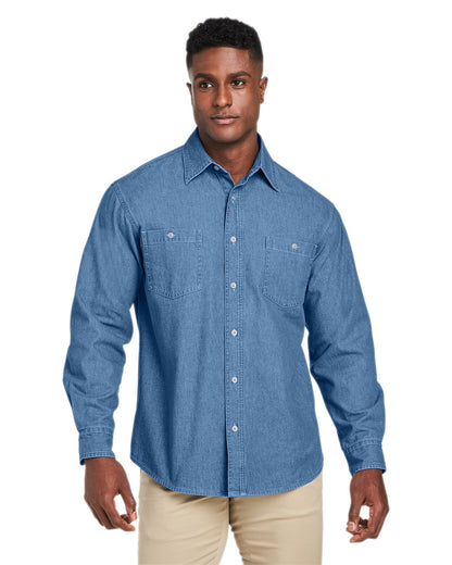 Harriton Men's Denim Shirt-Jacket M540 #color_LIGHT DENIM