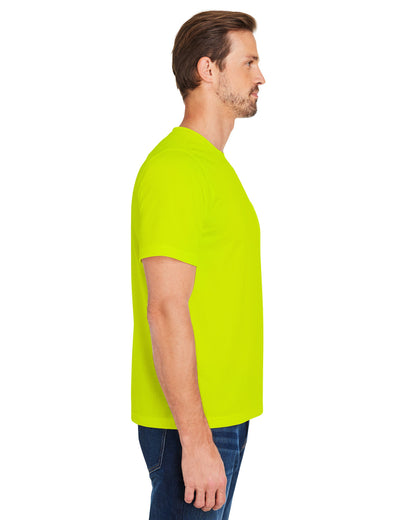 Harriton Charge Snag And Soil Protect Unisex T-Shirt M118 #color_SAFETY YELLOW